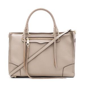 Rebecca Minkoff Regan Satchel Bone Gray Leather Purse